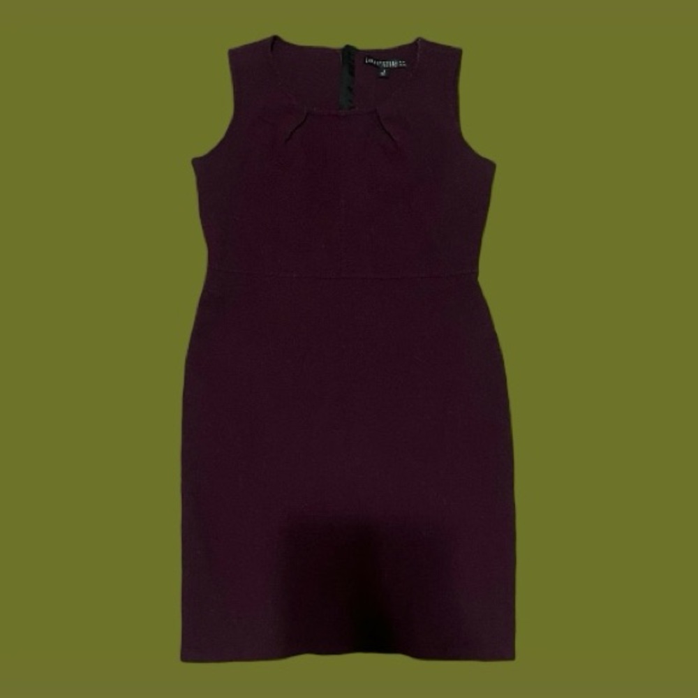 Lafayette 148 deep purple wool midi office dress size women’s 6
